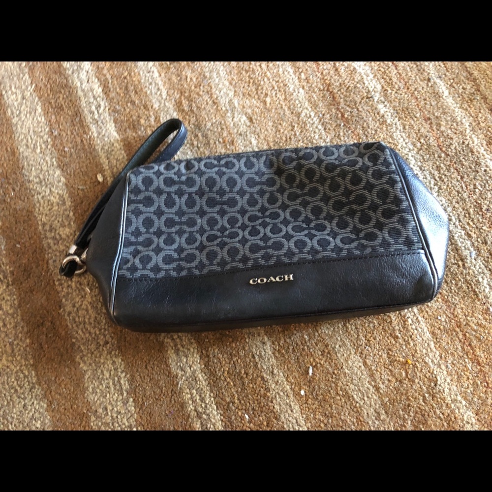 black coach wristlet
